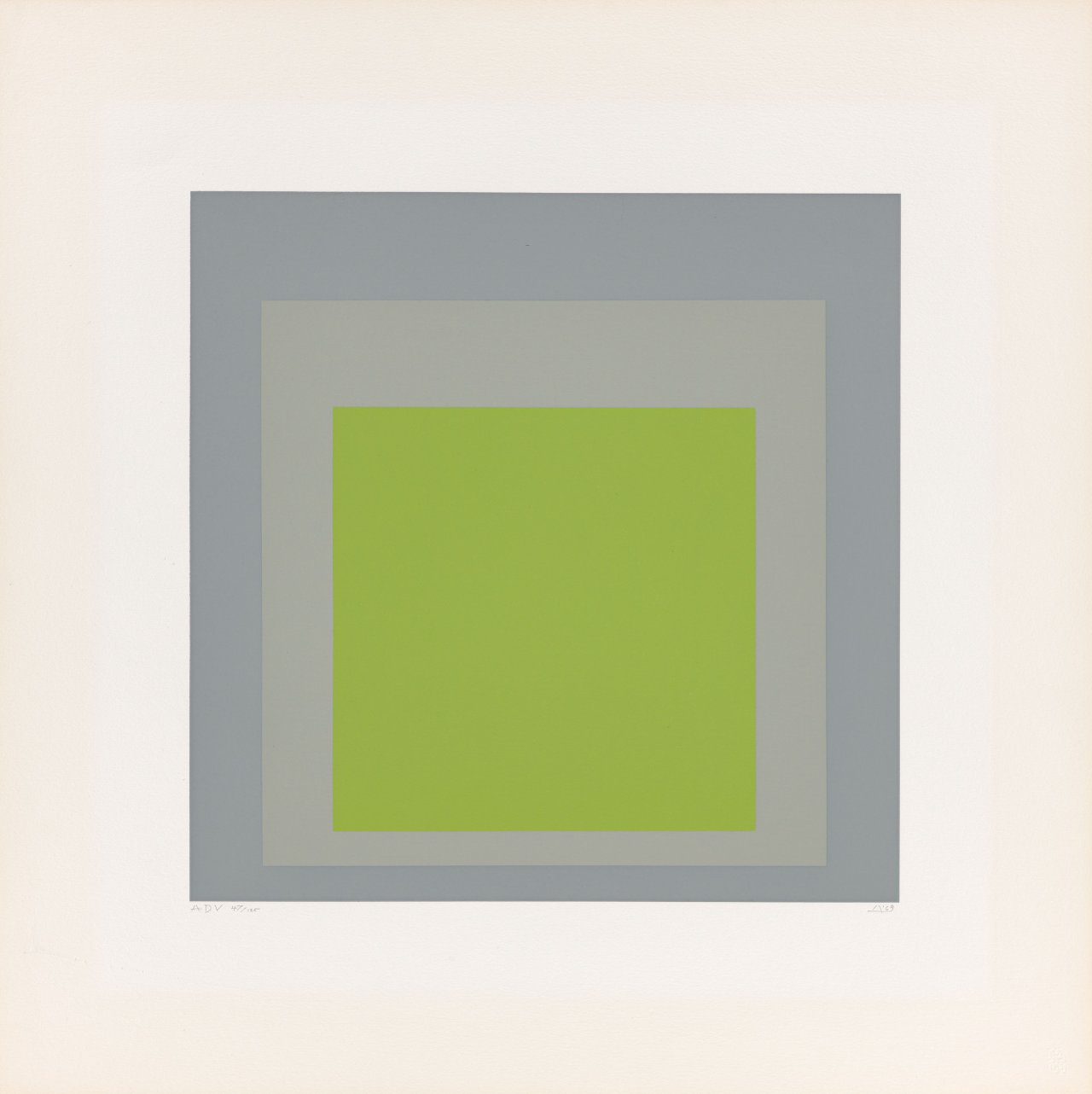 Auf diesem Bild ist das folgende Kunstwerk zu sehen: Josef Albers. „ADV“. 1969.