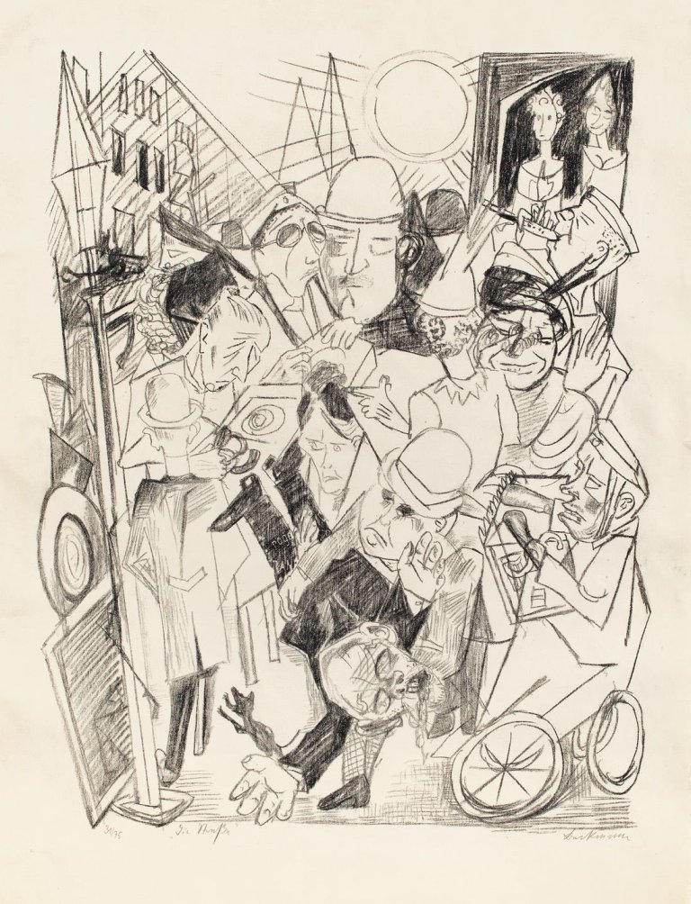 Auf diesem Bild ist das folgende Kunstwerk zu sehen: Max Beckmann. „Die Straße“. 1919.