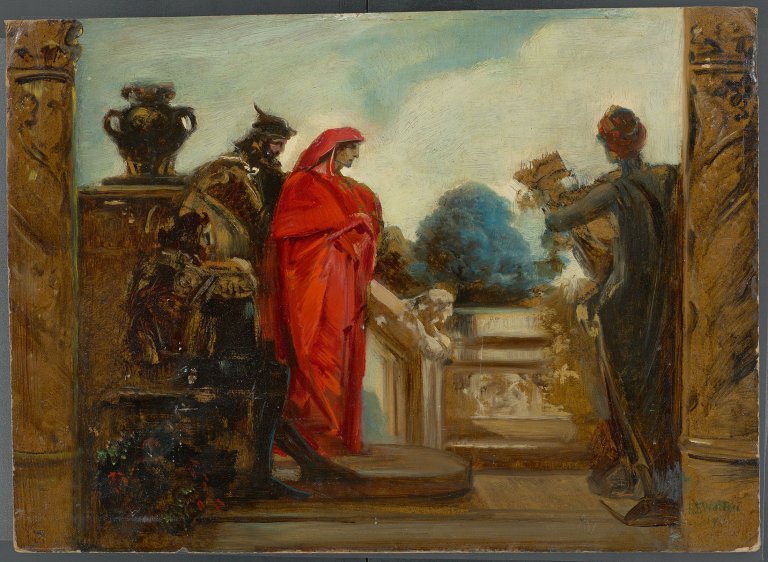 Auf diesem Bild ist das folgende Kunstwerk zu sehen: Friedrich Ernst Wolfrom. Historische Szene. Nach 1900.