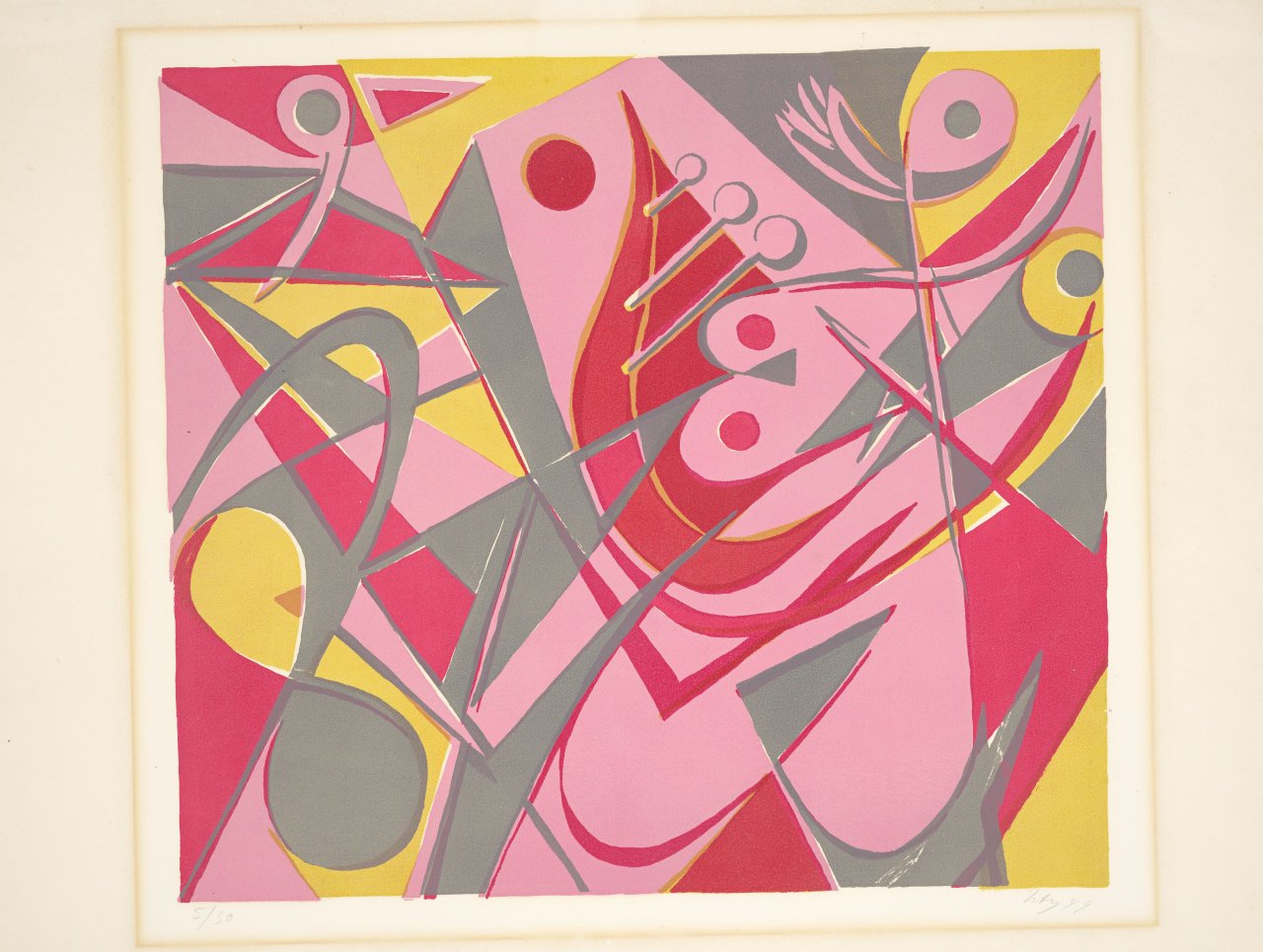 Auf diesem Bild ist das folgende Kunstwerk zu sehen: Ernst Wilhelm Nay. „David und Bathseba“. 1949.