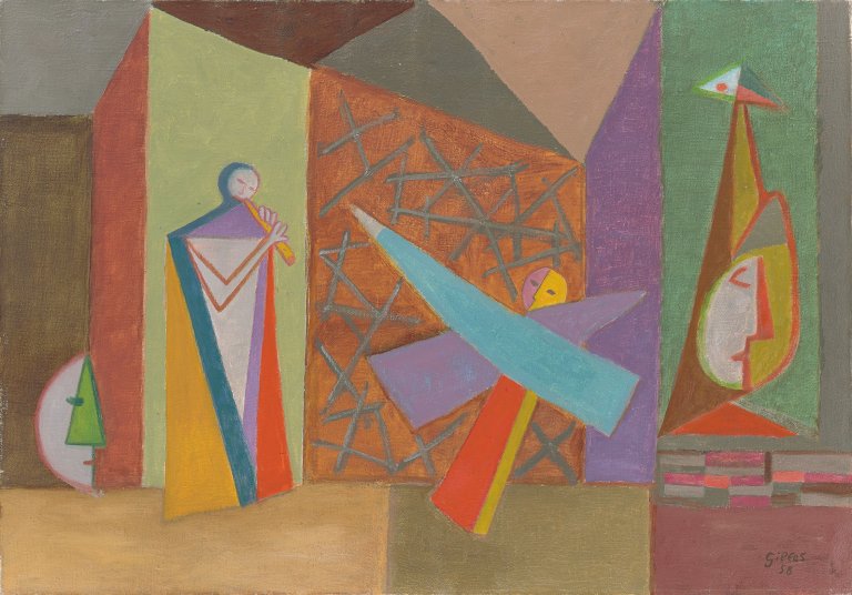 Auf diesem Bild ist das folgende Kunstwerk zu sehen: Werner Gilles. „Engelskonzert II“. 1958.