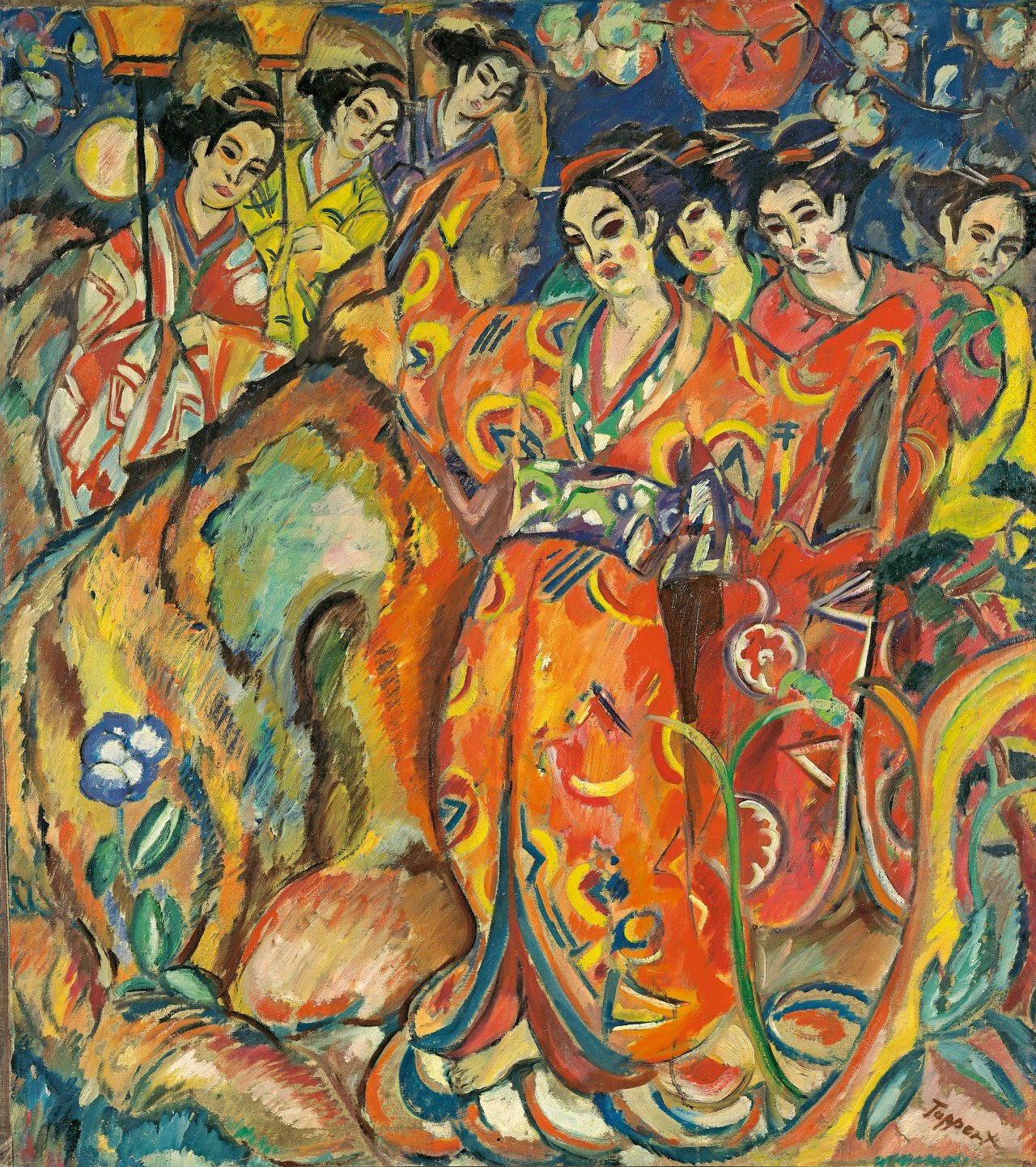 Auf diesem Bild ist das folgende Kunstwerk zu sehen: Georg Tappert. „Geisha-Revue“. 1911/13.
