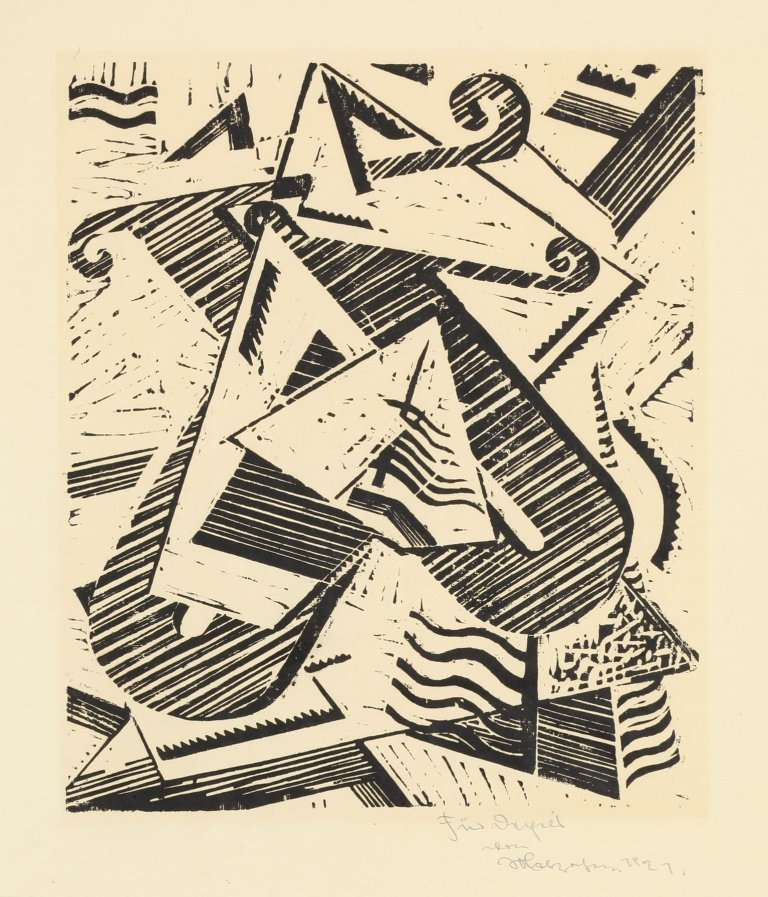 Auf diesem Bild ist das folgende Kunstwerk zu sehen: Johannes Molzahn. „Ferntaster“. 1921.