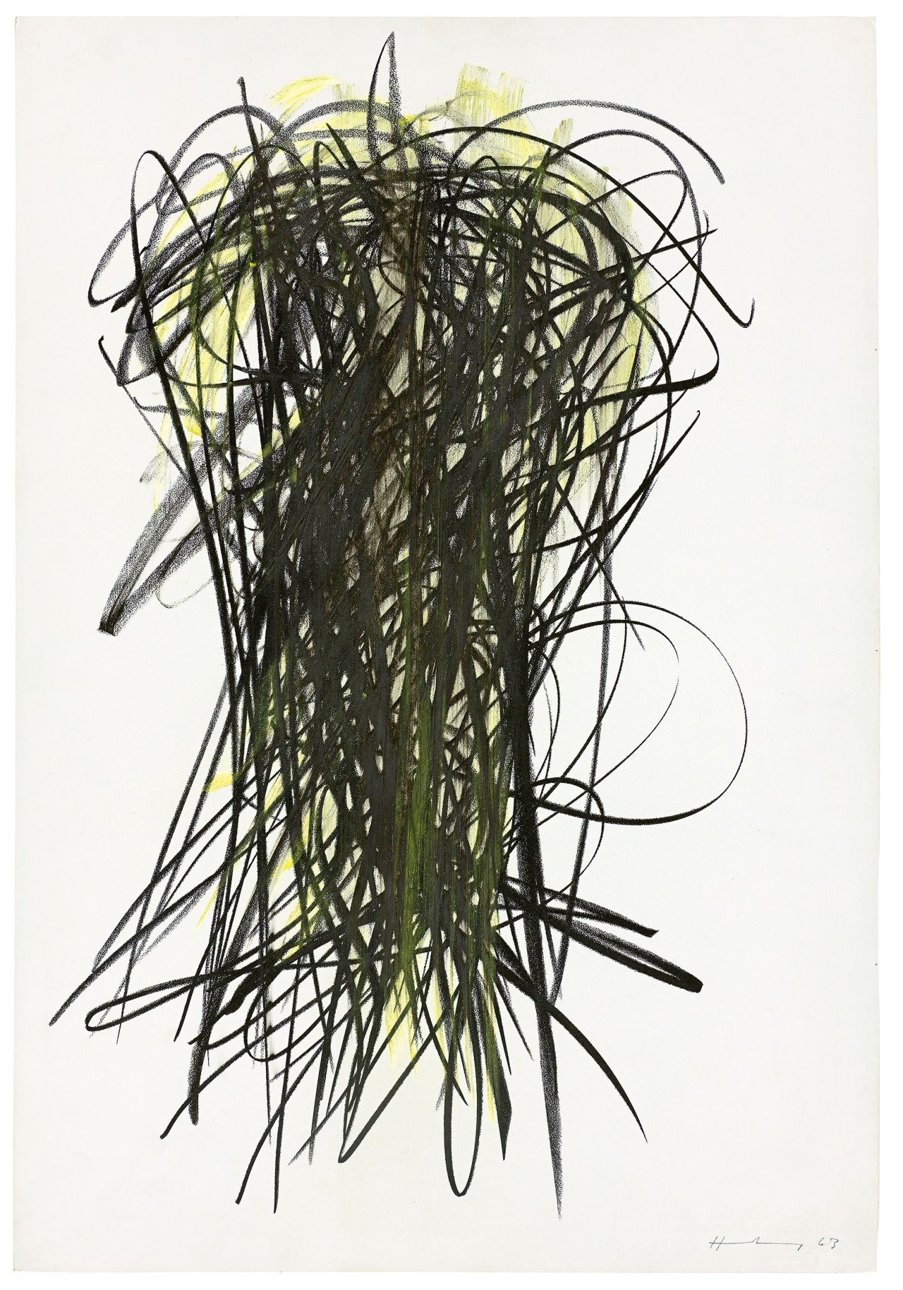 Auf diesem Bild ist das folgende Kunstwerk zu sehen: Hans Hartung. „P1963-3“. 1963.