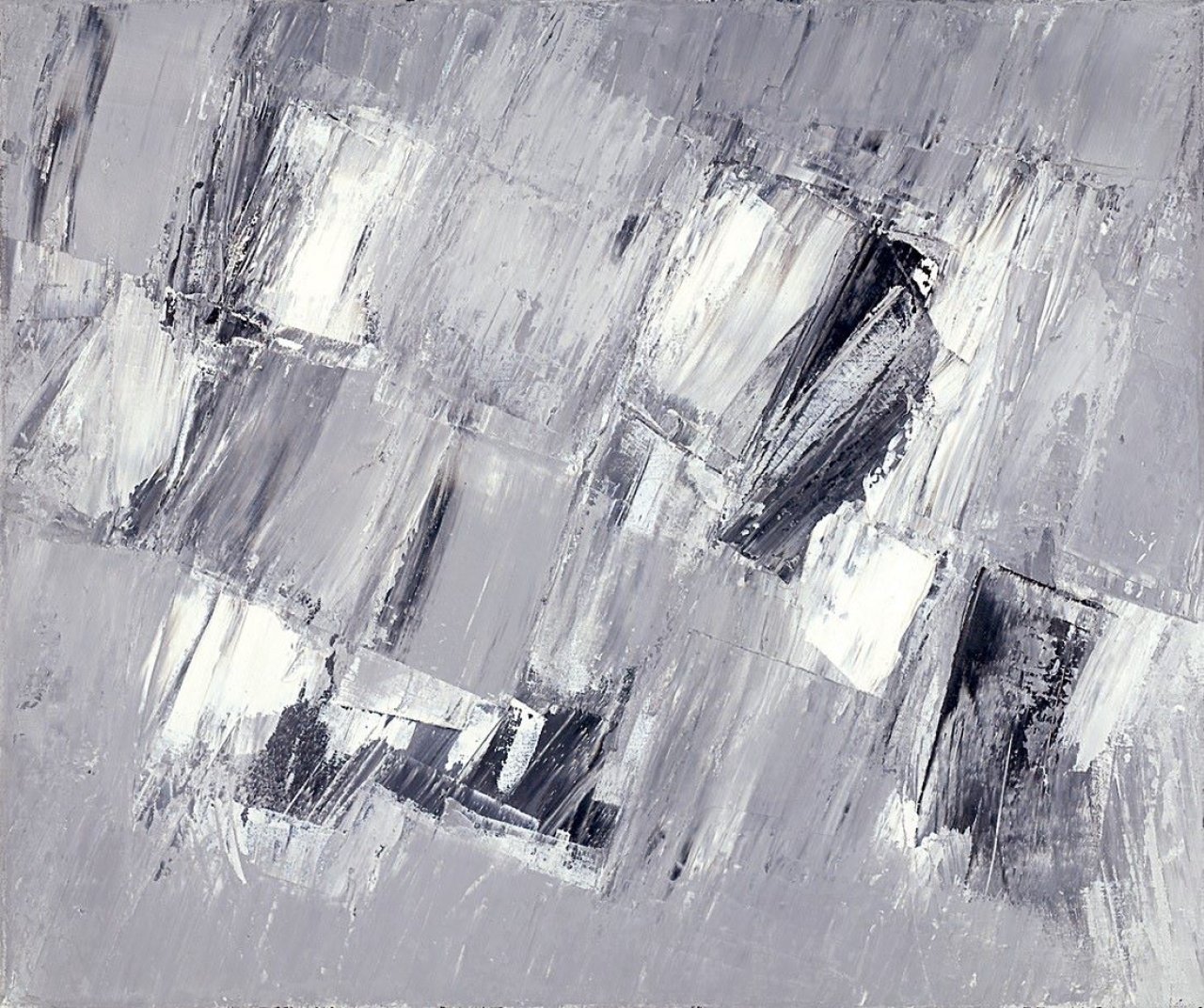 Auf diesem Bild ist das folgende Kunstwerk zu sehen: Raimund Girke. „Schwebend (Schichtung)“. 1991.