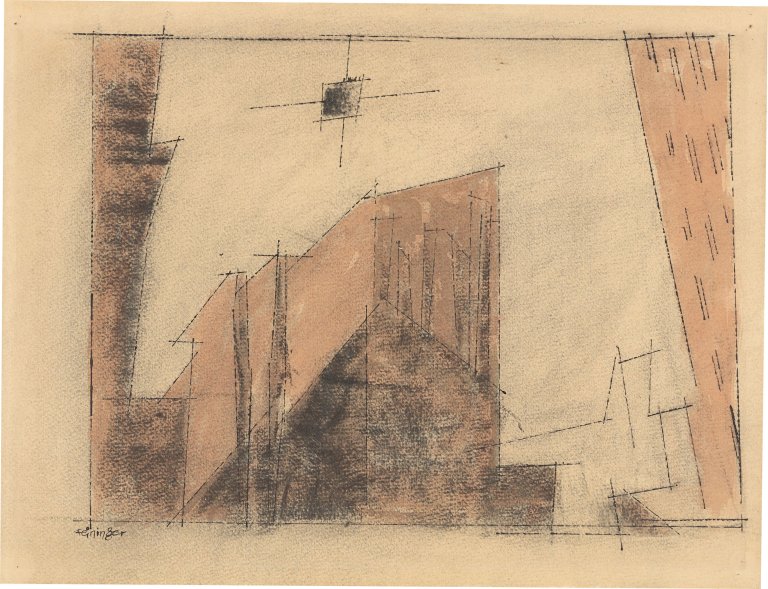 This picture shows the following artwork: Lyonel Feininger. City. 1931.