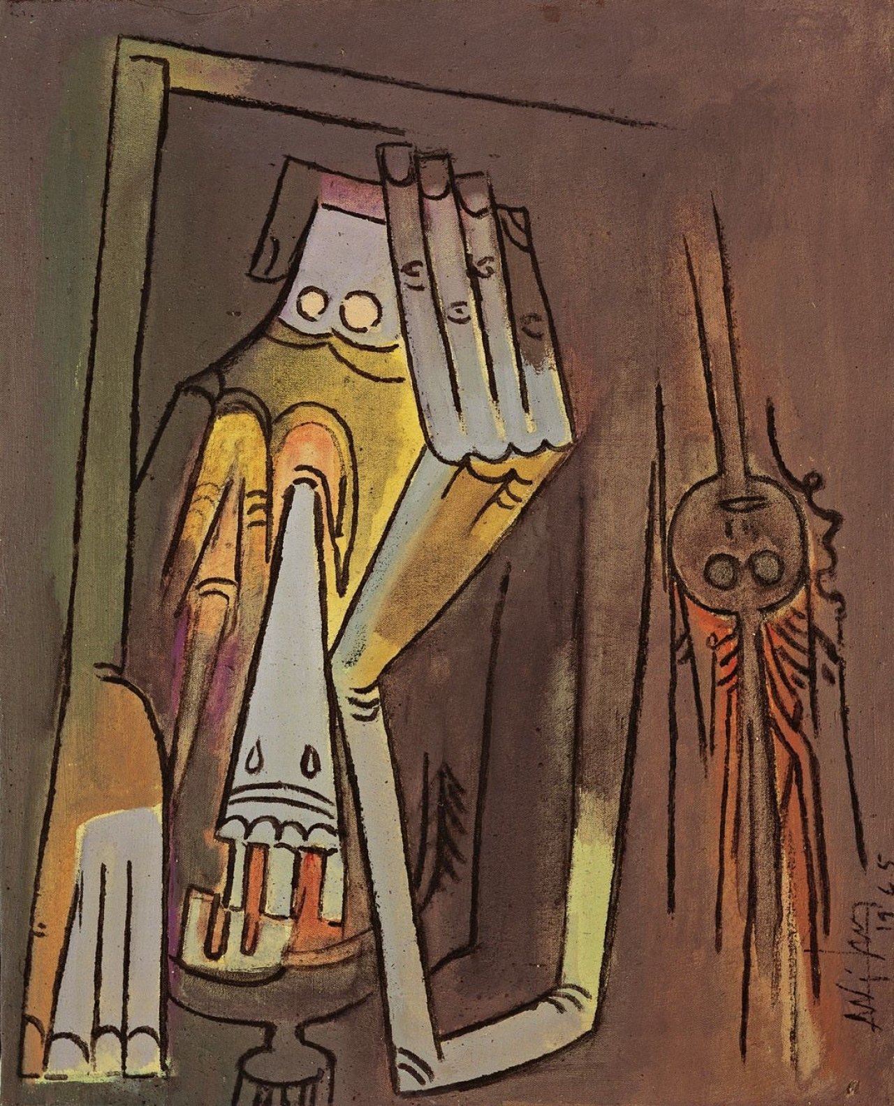 Auf diesem Bild ist das folgende Kunstwerk zu sehen: Wifredo Lam. „Sans titre“. 1965.