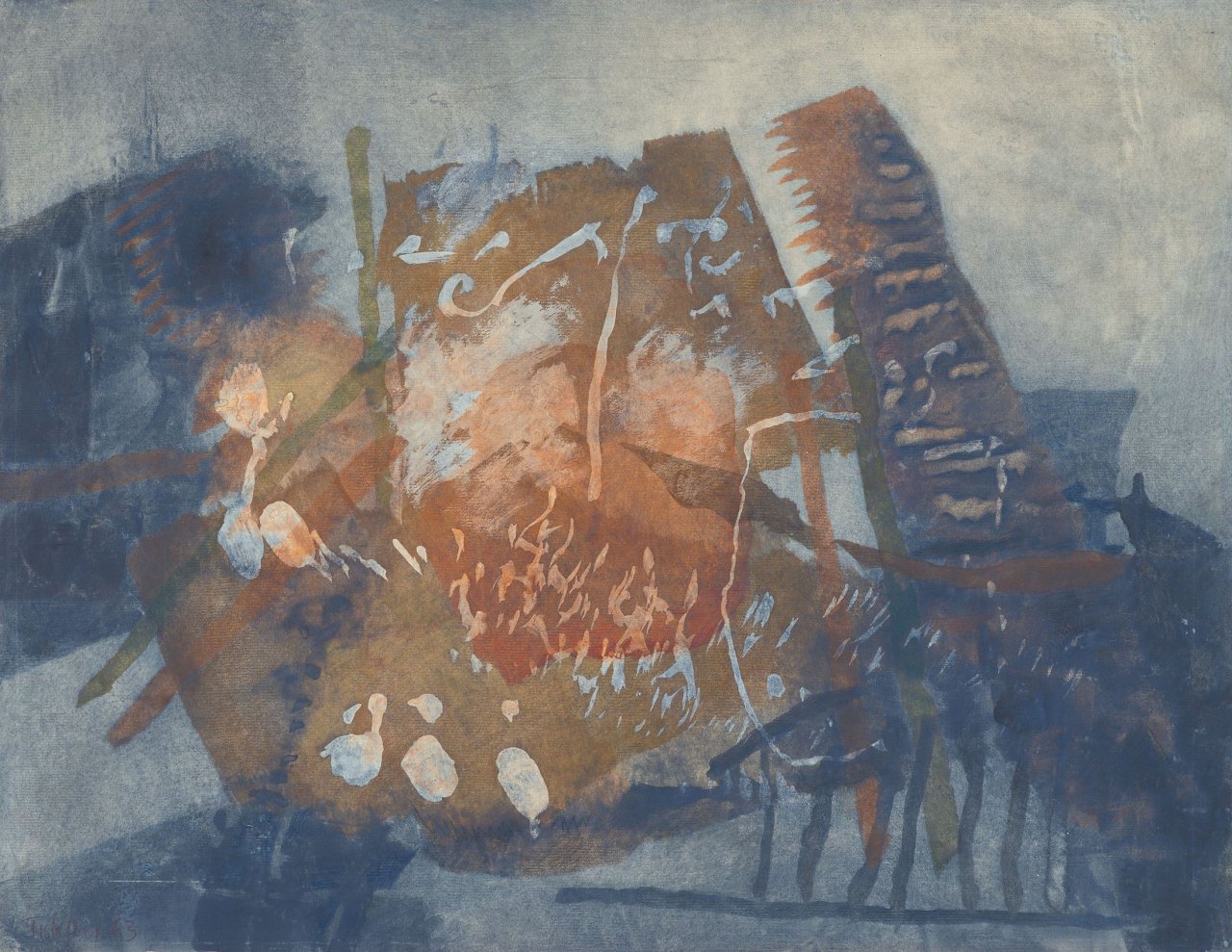 Auf diesem Bild ist das folgende Kunstwerk zu sehen: Heinz Trökes. „Klippen“. 1963.