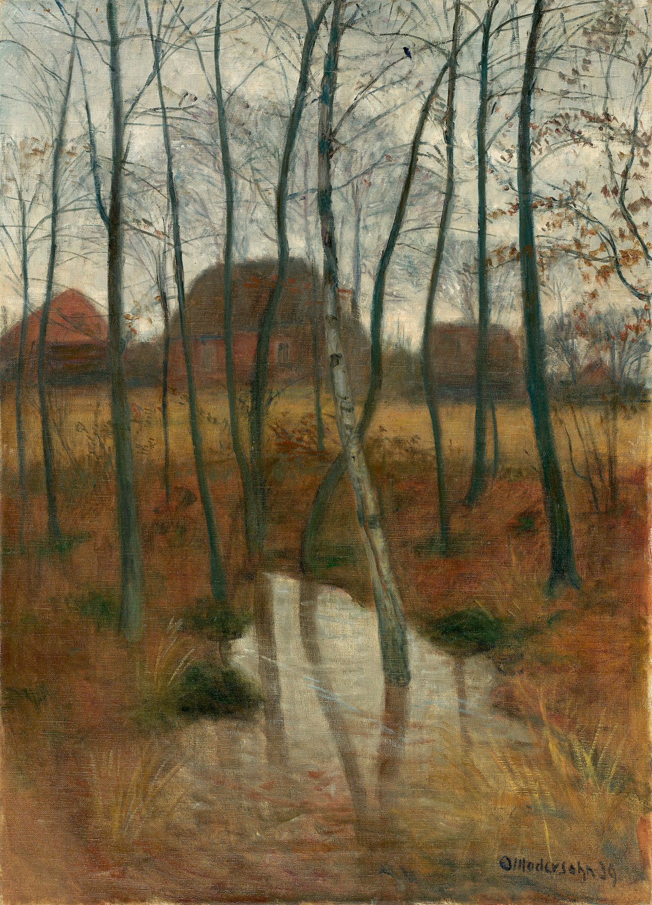 Auf diesem Bild ist das folgende Kunstwerk zu sehen: Otto Modersohn. „Herbstwald“. 1939.