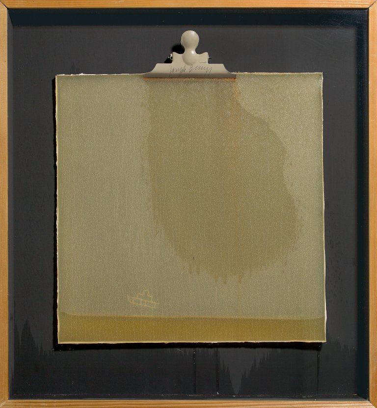 Auf diesem Bild ist das folgende Kunstwerk zu sehen: Joseph Beuys. „Phosphor Kreuzschlitten“. 1977.