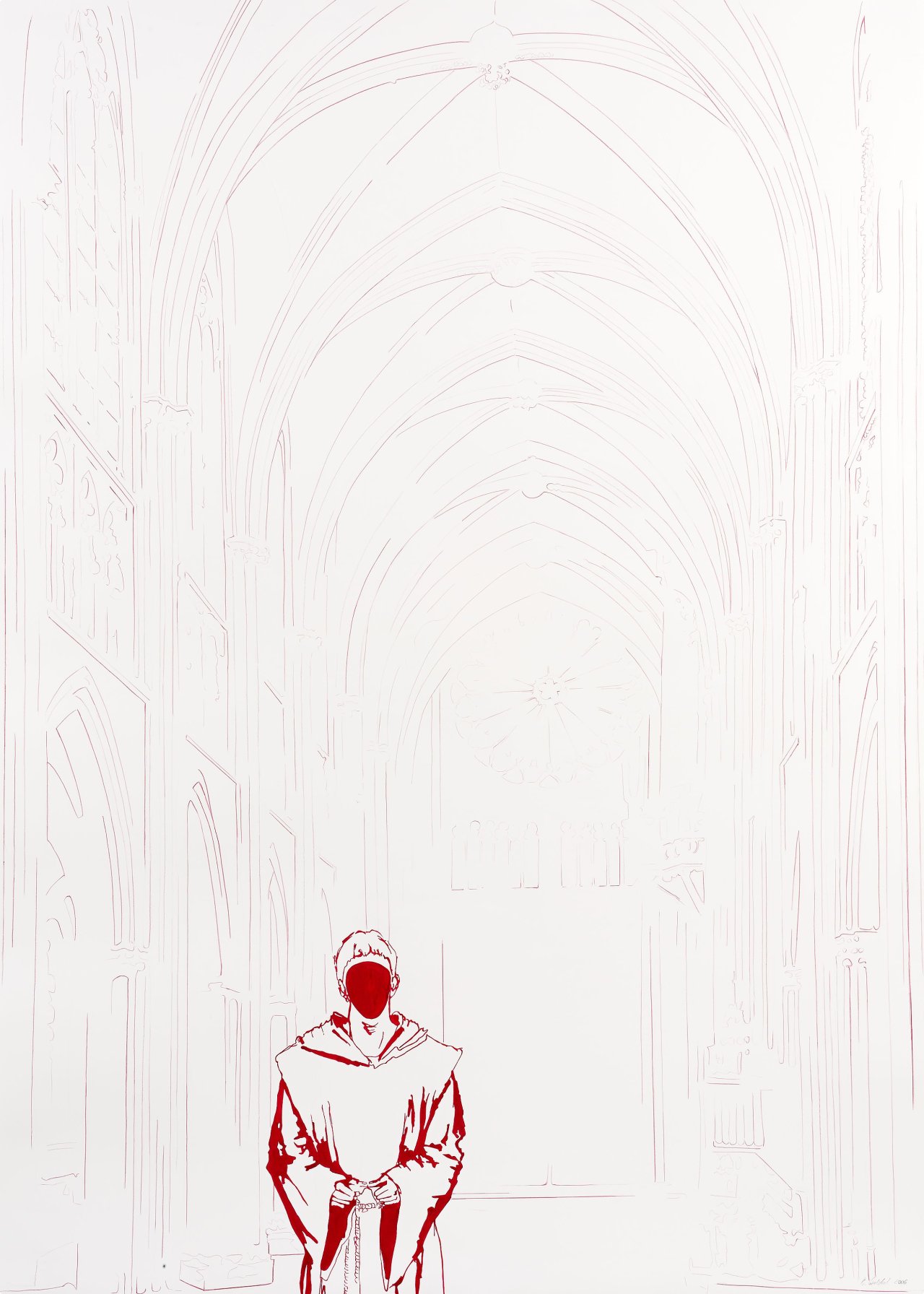 Auf diesem Bild ist das folgende Kunstwerk zu sehen: Brigitte Waldach. „o.T. (Kathedrale 1)“. 2006.