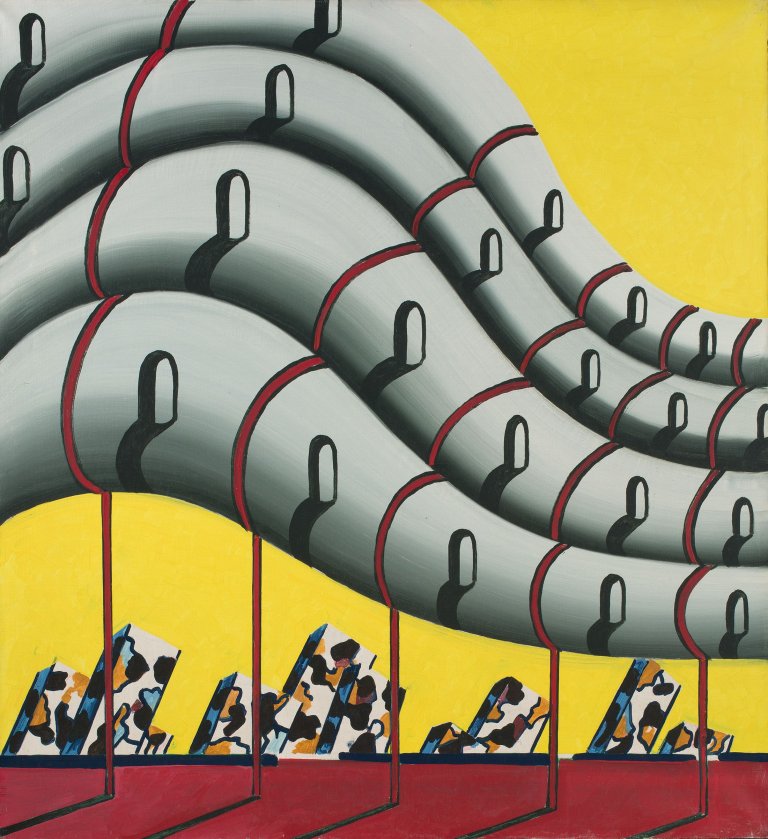 Auf diesem Bild ist das folgende Kunstwerk zu sehen: Ulrich Knispel. „Technik IV“. 1968.