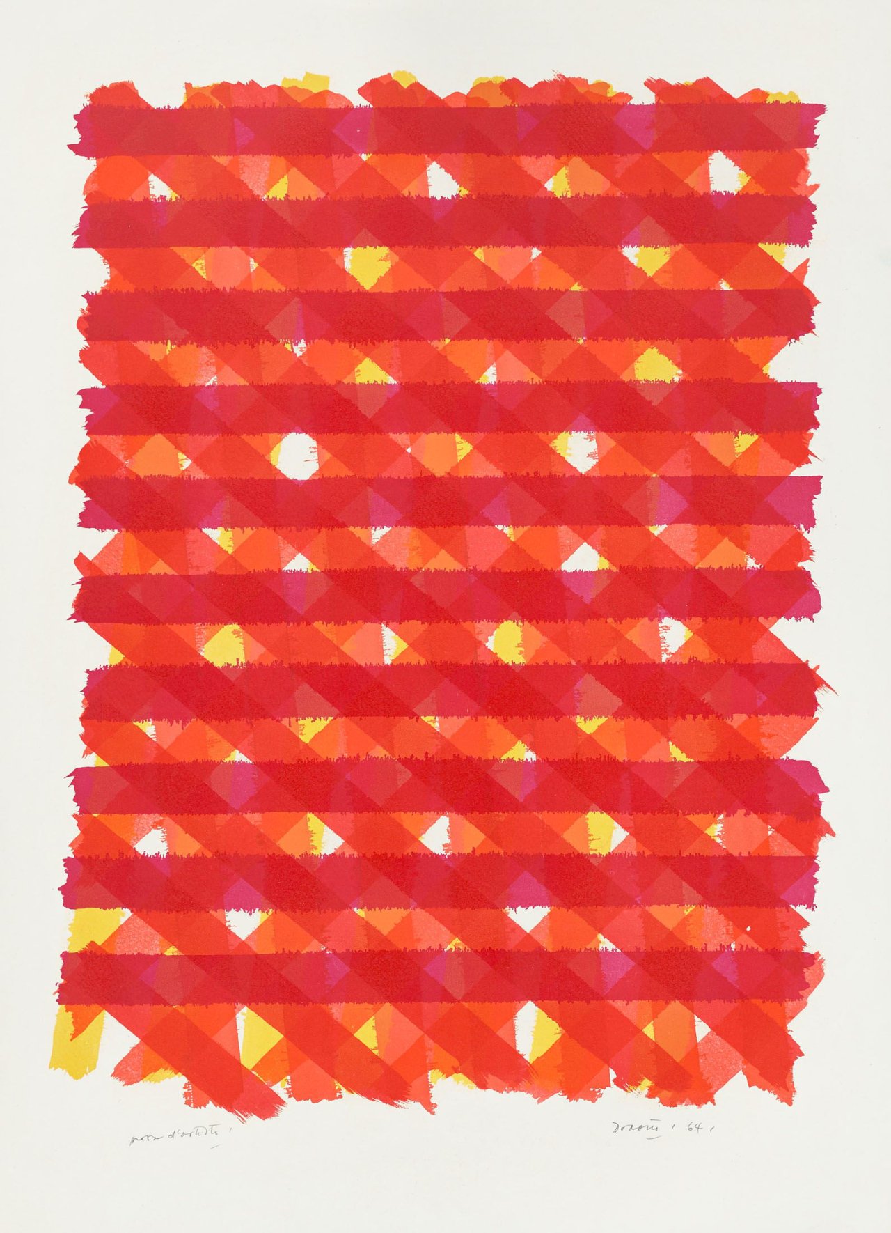 Auf diesem Bild ist das folgende Kunstwerk zu sehen: Piero Dorazio. Ohne Titel. 1964.