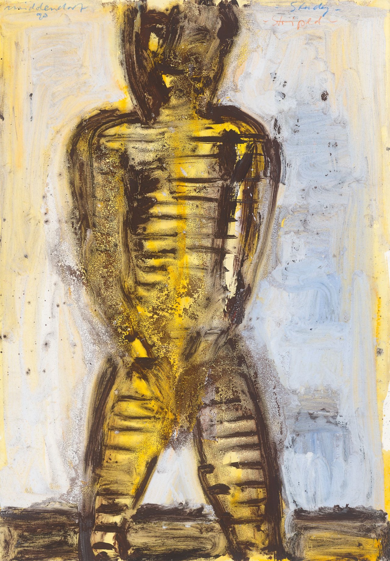 Auf diesem Bild ist das folgende Kunstwerk zu sehen: Helmut Middendorf. „Study Striped“. 1990.