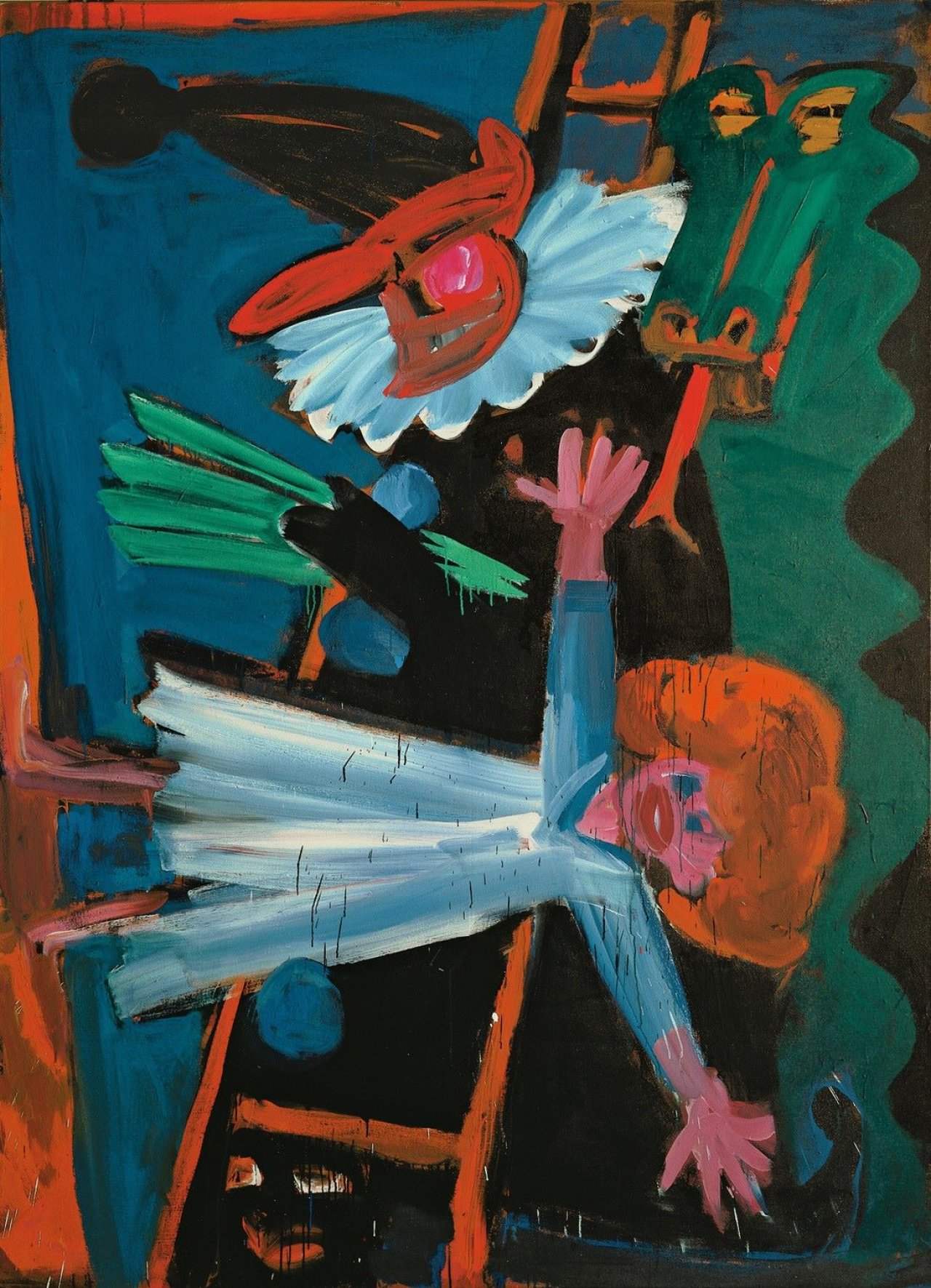 Auf diesem Bild ist das folgende Kunstwerk zu sehen: Karl Horst Hödicke. „Schwarzer Kasper“. 1984.