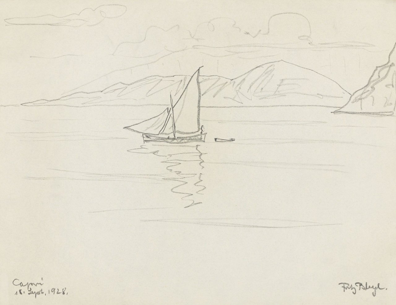 Auf diesem Bild ist das folgende Kunstwerk zu sehen: Fritz Bleyl. „Capri“. 1928.