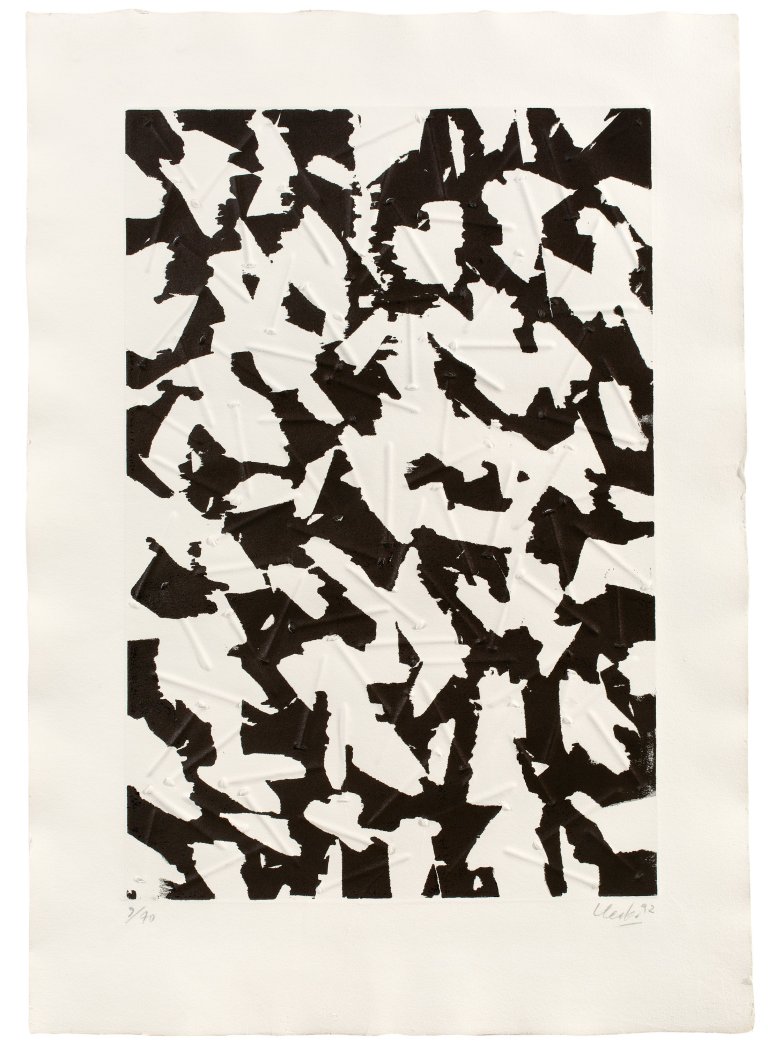 Auf diesem Bild ist das folgende Kunstwerk zu sehen: Günther Uecker. Splitter. 1992.