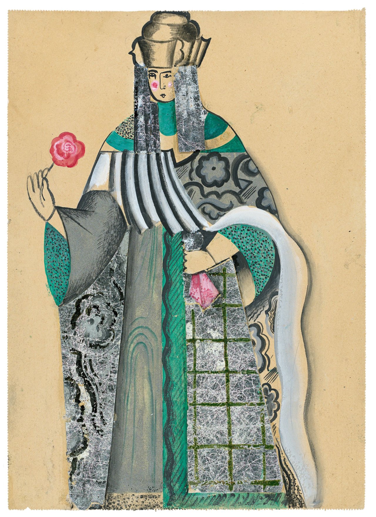 Auf diesem Bild ist das folgende Kunstwerk zu sehen: Pavel Tchelitchew. Kostümentwurf. Um 1922.