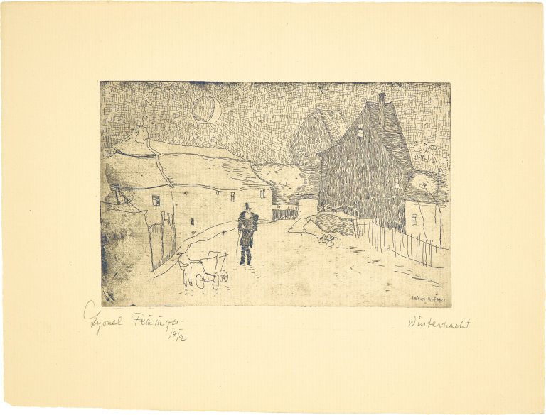 Auf diesem Bild ist das folgende Kunstwerk zu sehen: Lyonel Feininger. „Winternacht“. 1916/17.