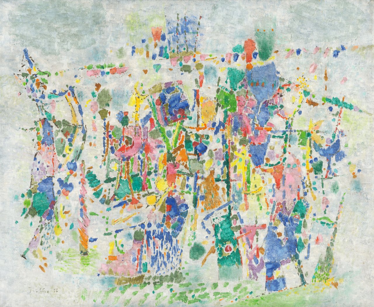 Auf diesem Bild ist das folgende Kunstwerk zu sehen: Heinz Trökes. „Für Große und Kleine“. 1956.