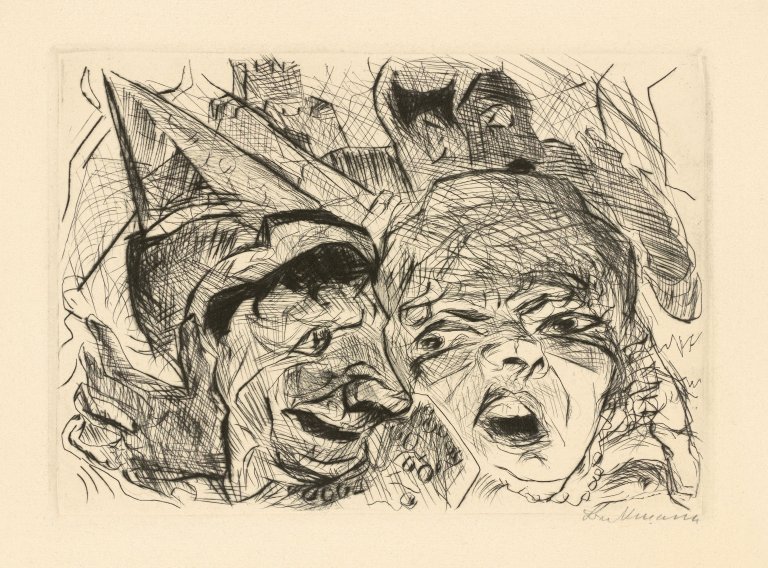 Auf diesem Bild ist das folgende Kunstwerk zu sehen: Max Beckmann. „Theater“. 1916.