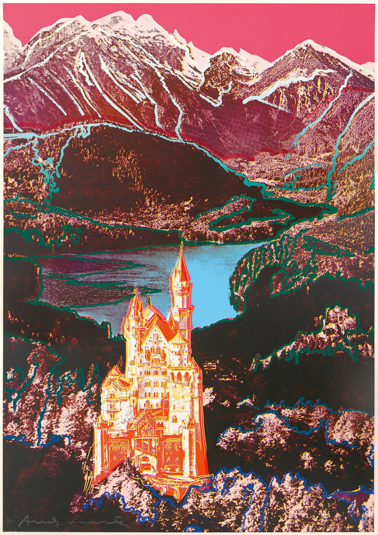 This picture shows the following artwork: Andy Warhol. Neuschwanstein. 1987.