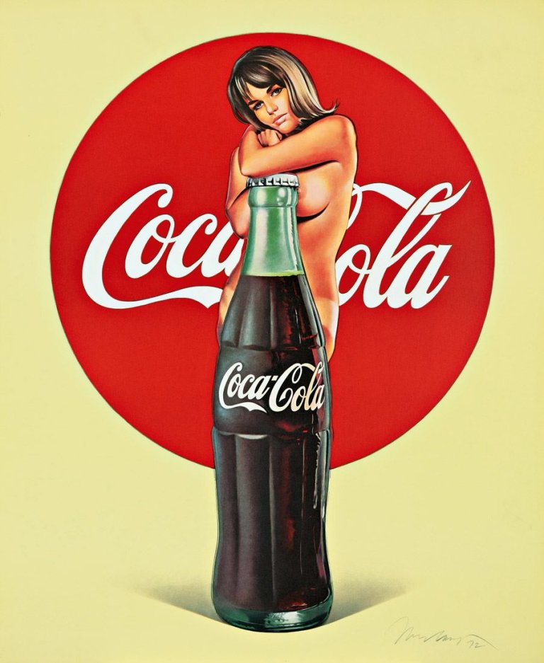 Auf diesem Bild ist das folgende Kunstwerk zu sehen: Mel Ramos. „Coca-Cola“. 1972.