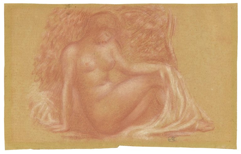 Auf diesem Bild ist das folgende Kunstwerk zu sehen: Aristide Maillol. „Femme assise à la draperie“. 1930.