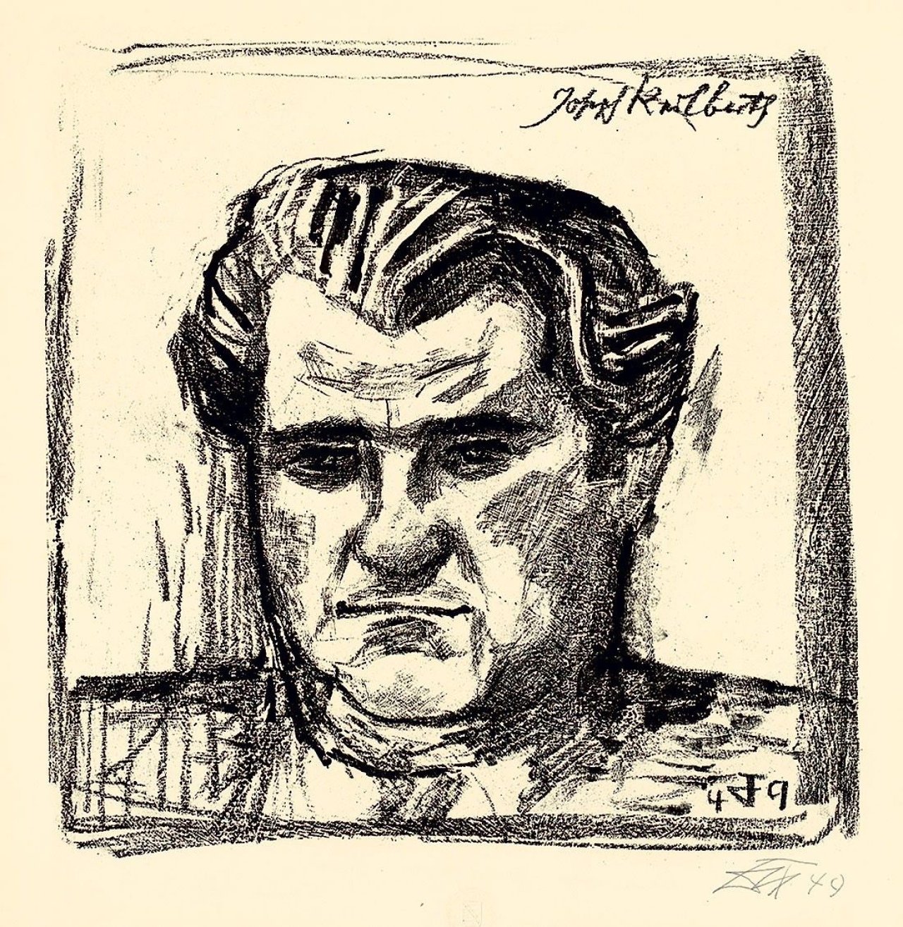 Auf diesem Bild ist das folgende Kunstwerk zu sehen: Otto Dix. „Bildnis Joseph Keilberth“. 1949.