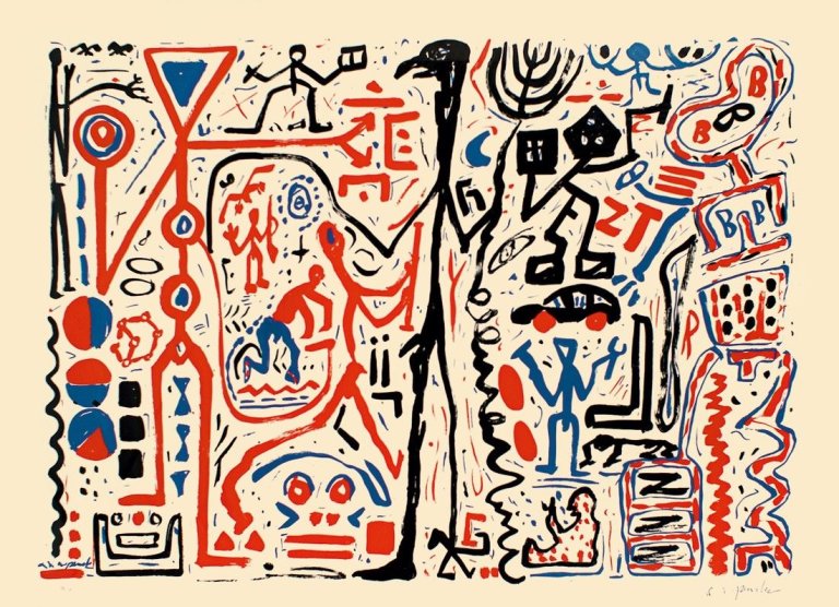 Auf diesem Bild ist das folgende Kunstwerk zu sehen: A.R. Penck. Ohne Titel.