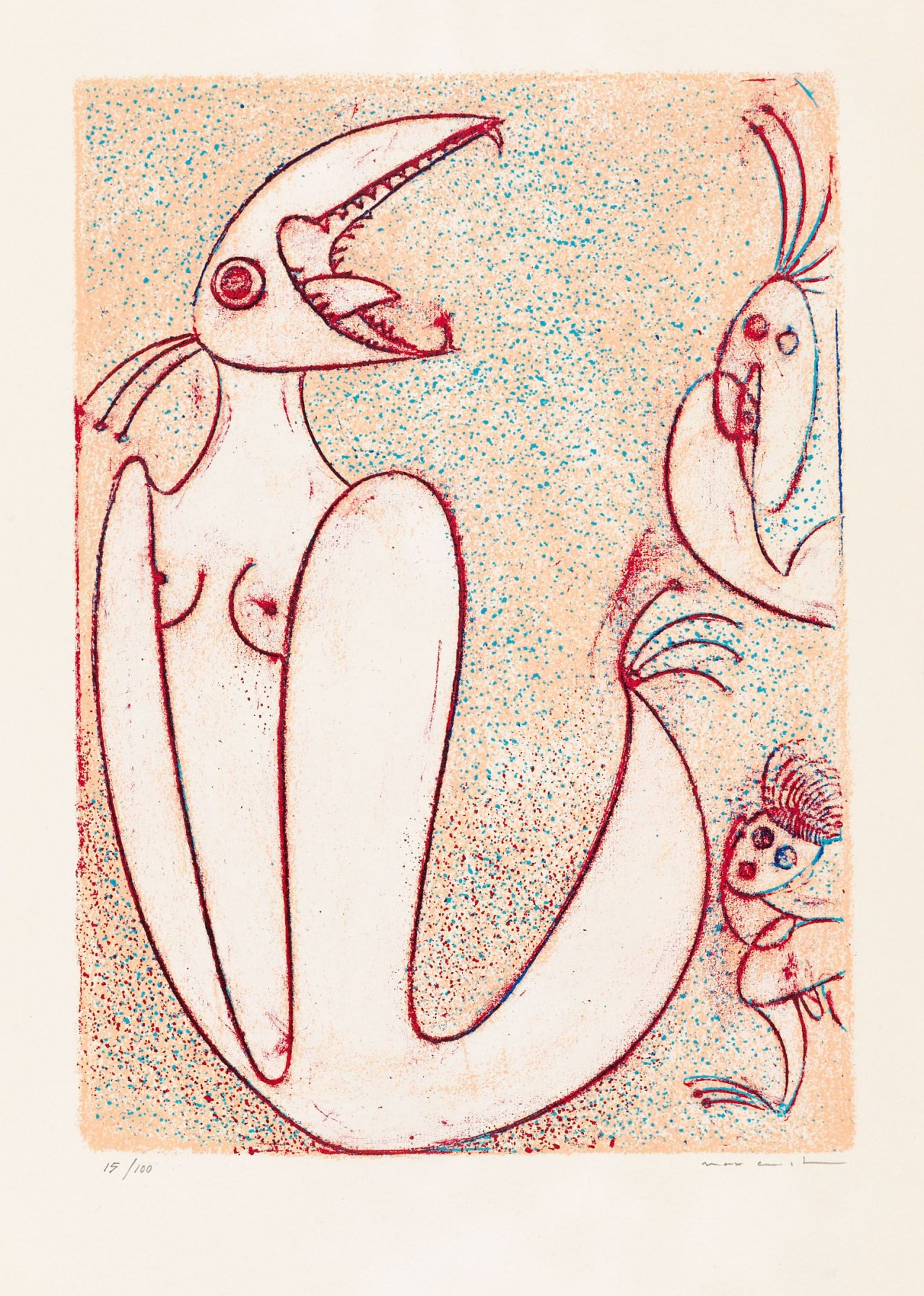 This picture shows the following artwork: Max Ernst. Untitled. 1976.