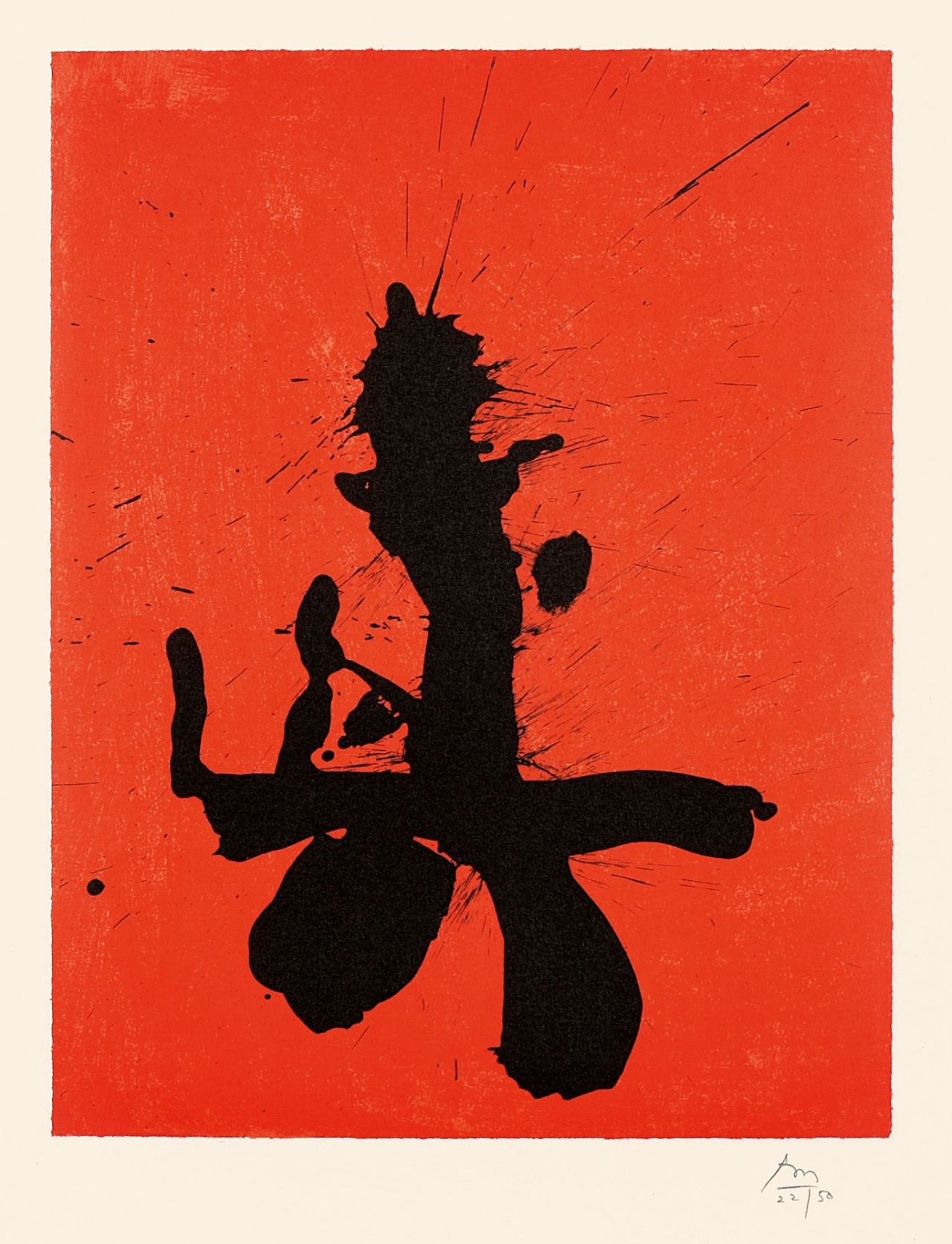 Auf diesem Bild ist das folgende Kunstwerk zu sehen: Robert Motherwell. „Octavio Paz Suite: Red Samurai“. 1987/88.