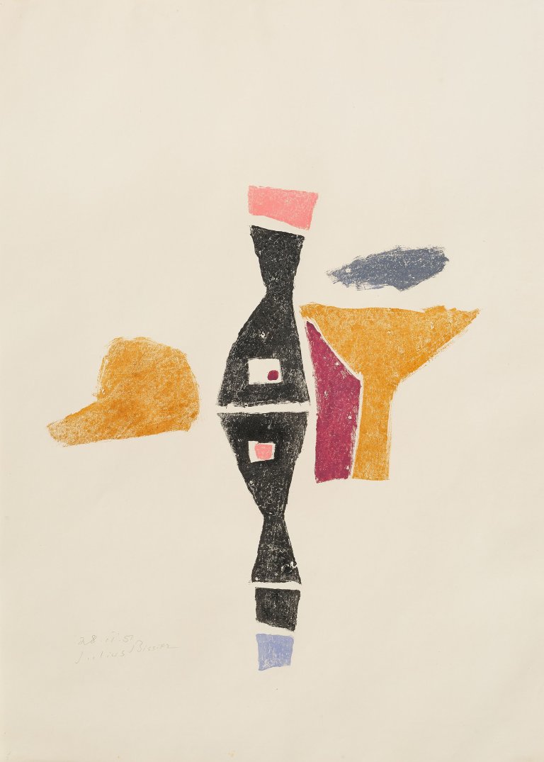 Auf diesem Bild ist das folgende Kunstwerk zu sehen: Julius Bissier. Ohne Titel. 1951.