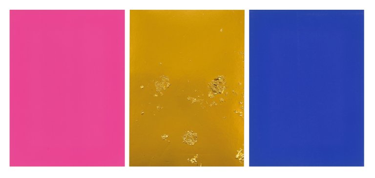 Auf diesem Bild ist das folgende Kunstwerk zu sehen: Yves Klein. „Monochrome und Feuer“. 1961.