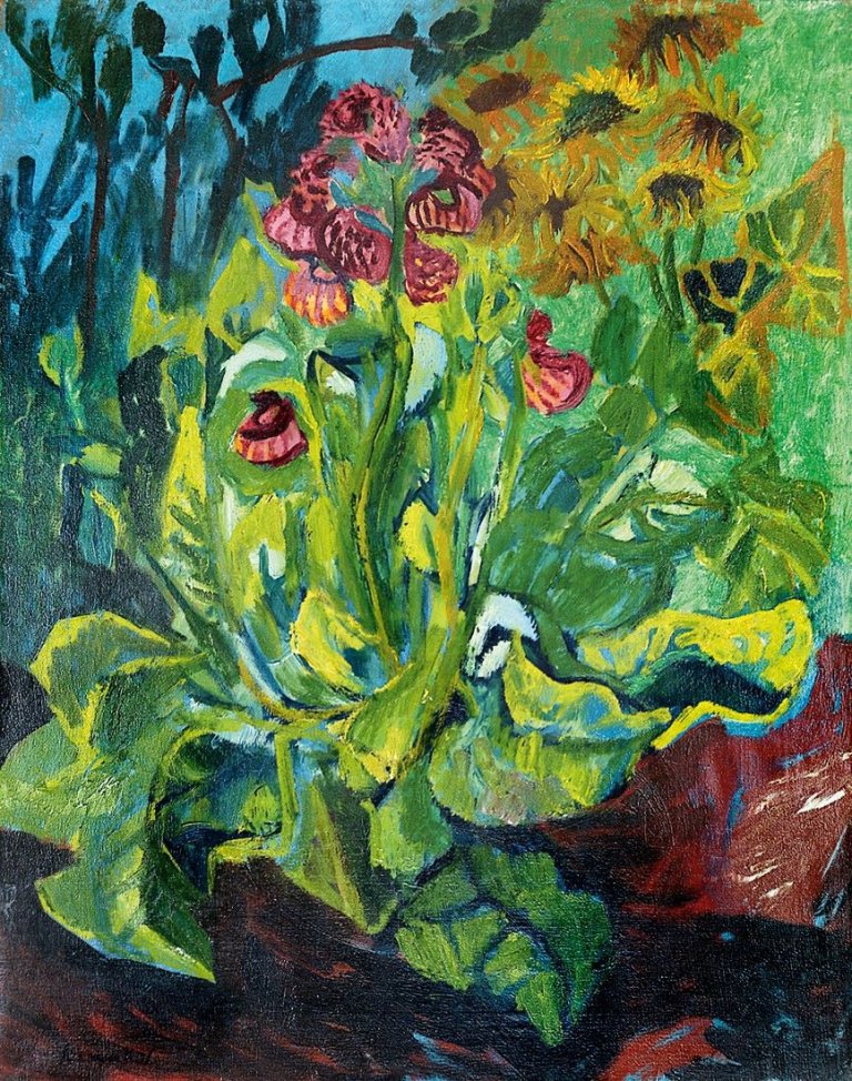 Auf diesem Bild ist das folgende Kunstwerk zu sehen: Bruno Krauskopf. Blumenstilleben.