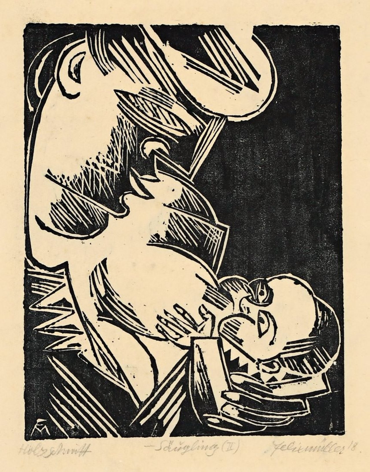 This picture shows the following artwork: Conrad Felixmüller. „Säugling II“. 1918.