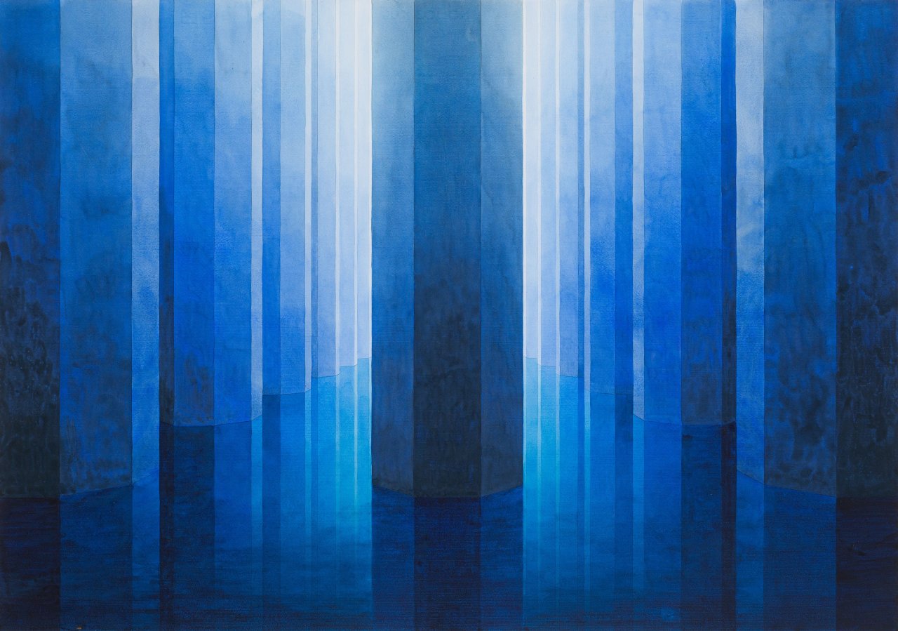 Auf diesem Bild ist das folgende Kunstwerk zu sehen: Hans Peter Reuter. „Licht-Raum (642)“. 1990.