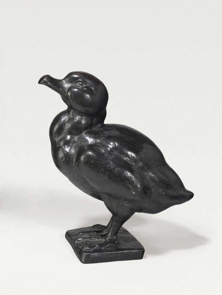 This picture shows the following artwork: August Gaul. „Stehender Schwan (Kopf erhoben)“. 1905.