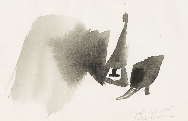 Auf diesem Bild ist das folgende Kunstwerk zu sehen: Julius Bissier. „Mont. 60 zwei“. 1960.