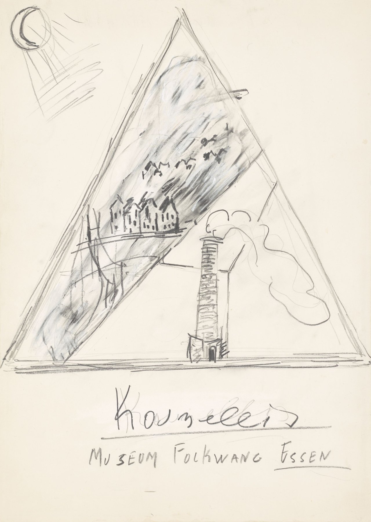 Auf diesem Bild ist das folgende Kunstwerk zu sehen: Jannis Kounellis. Ohne Titel (Entwurf einer Einladungskarte). 1979.