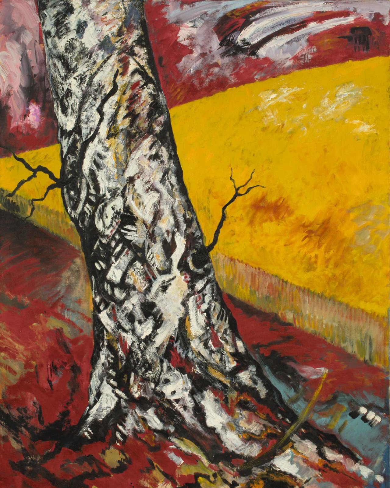 Auf diesem Bild ist das folgende Kunstwerk zu sehen: Bernd Zimmer. „Stamm.Feld“. 1986.