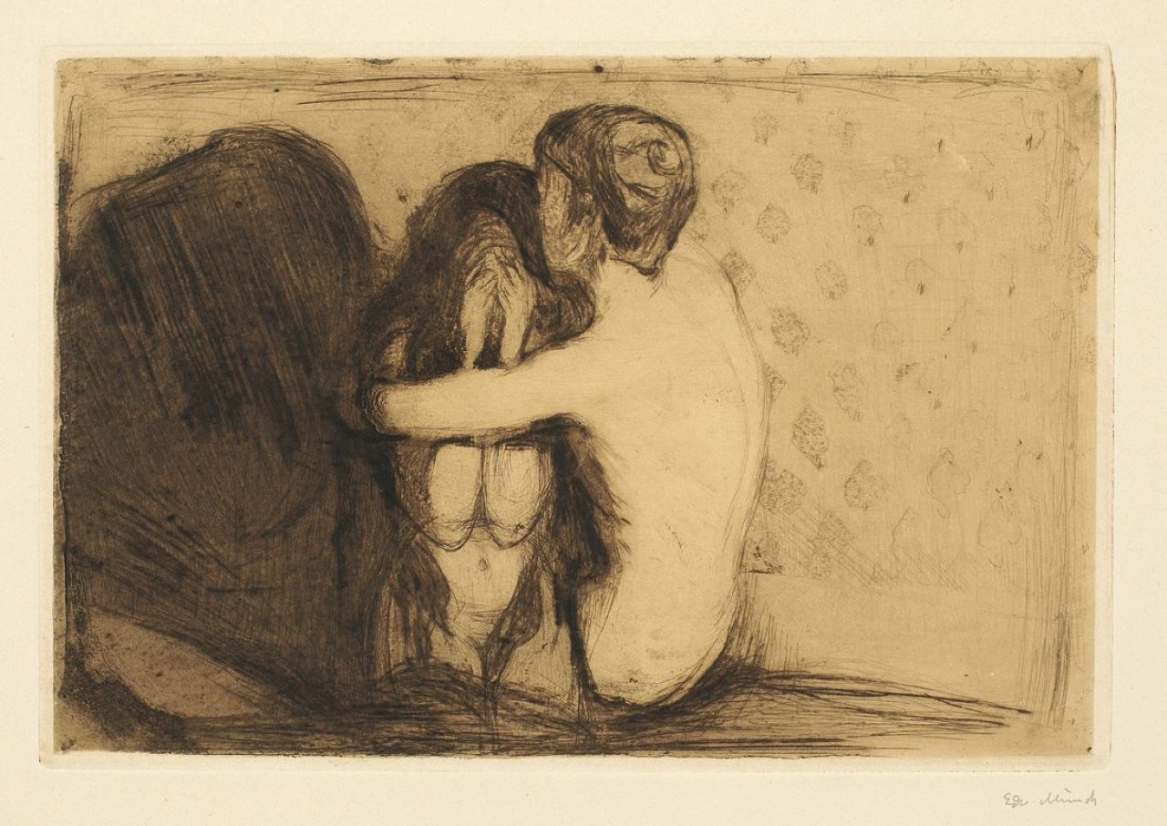 This picture shows the following artwork: Edvard Munch. „Trost“. 1894.