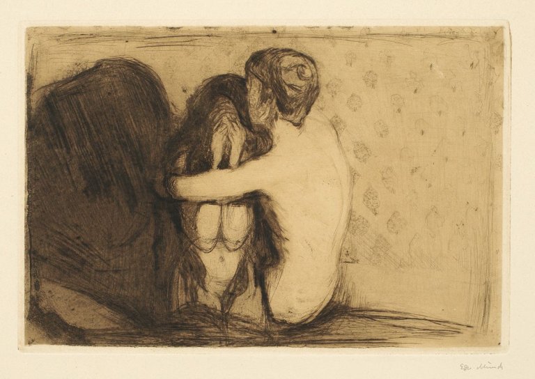 This picture shows the following artwork: Edvard Munch. „Trost“. 1894.