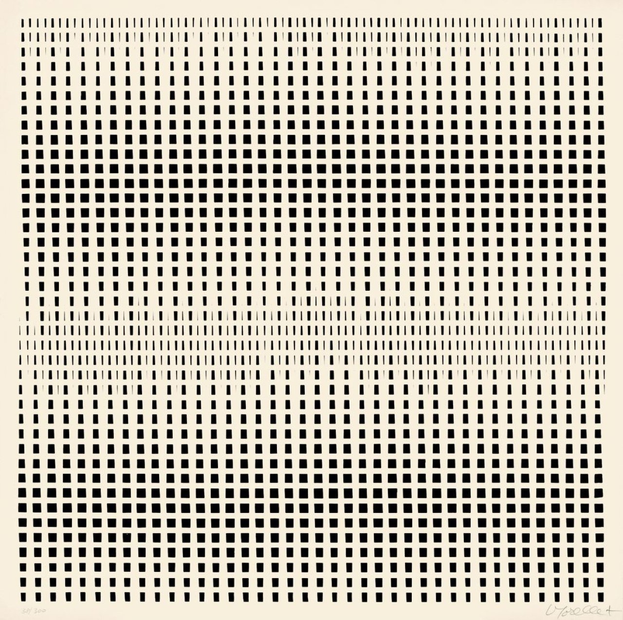 Auf diesem Bild ist das folgende Kunstwerk zu sehen: François Morellet. Ohne Titel.