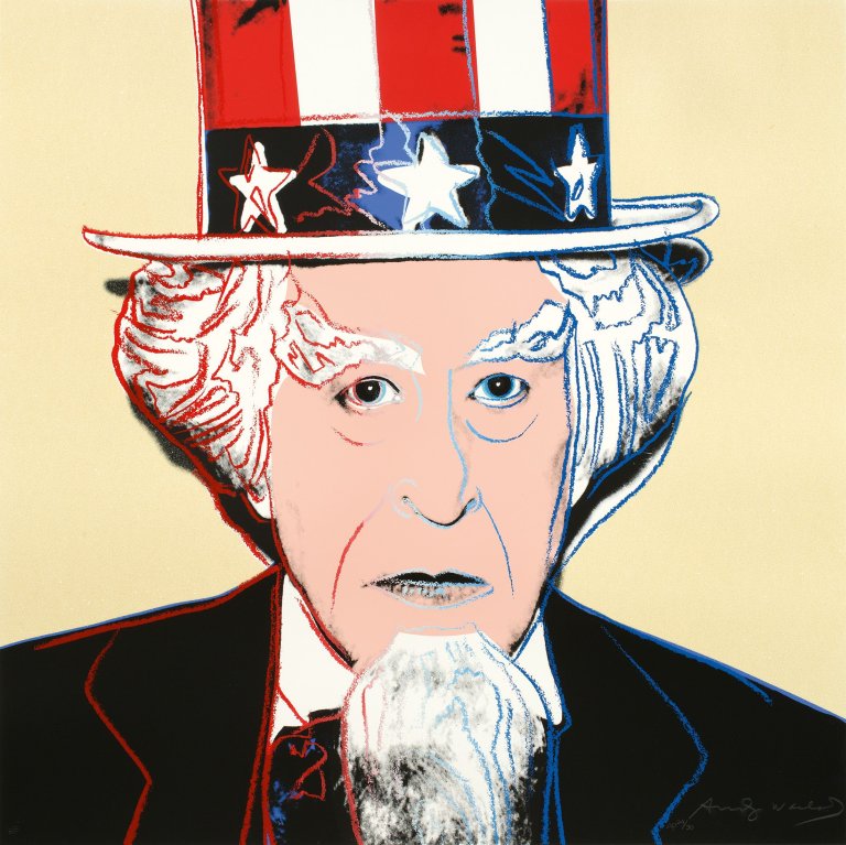 This picture shows the following artwork: Andy Warhol. „Uncle Sam“. 1981.
