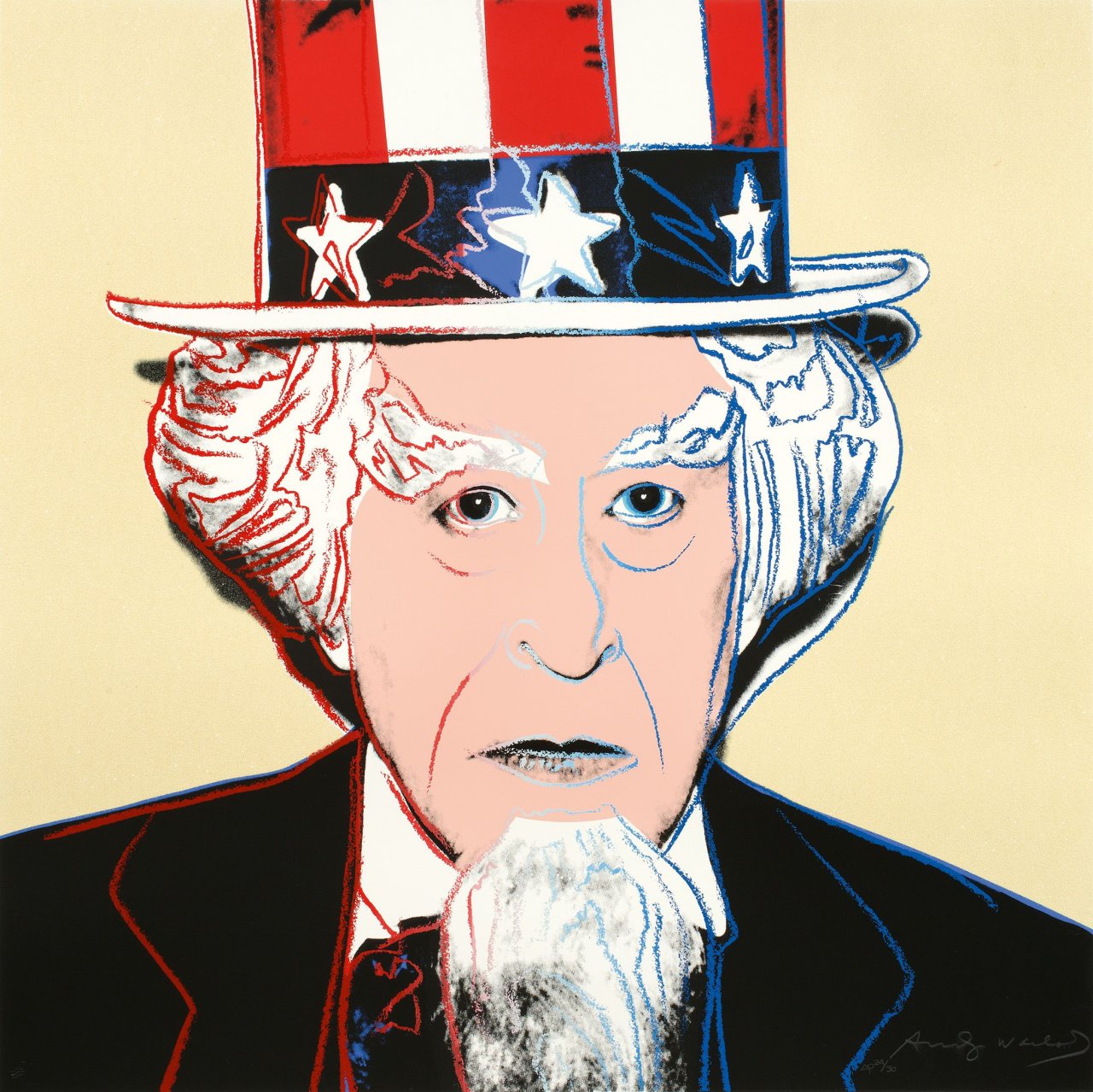This picture shows the following artwork: Andy Warhol. „Uncle Sam“. 1981.