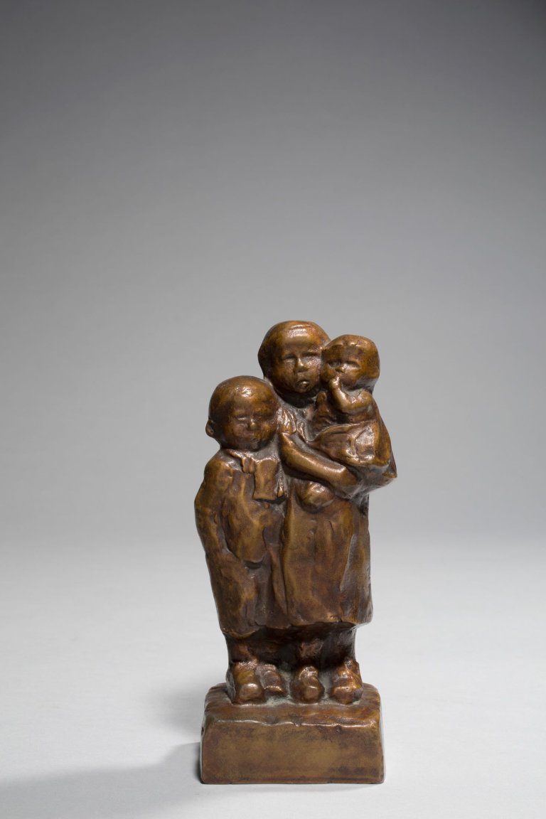 Auf diesem Bild ist das folgende Kunstwerk zu sehen: Käthe Kollwitz. „Kindergruppe“. 1937.