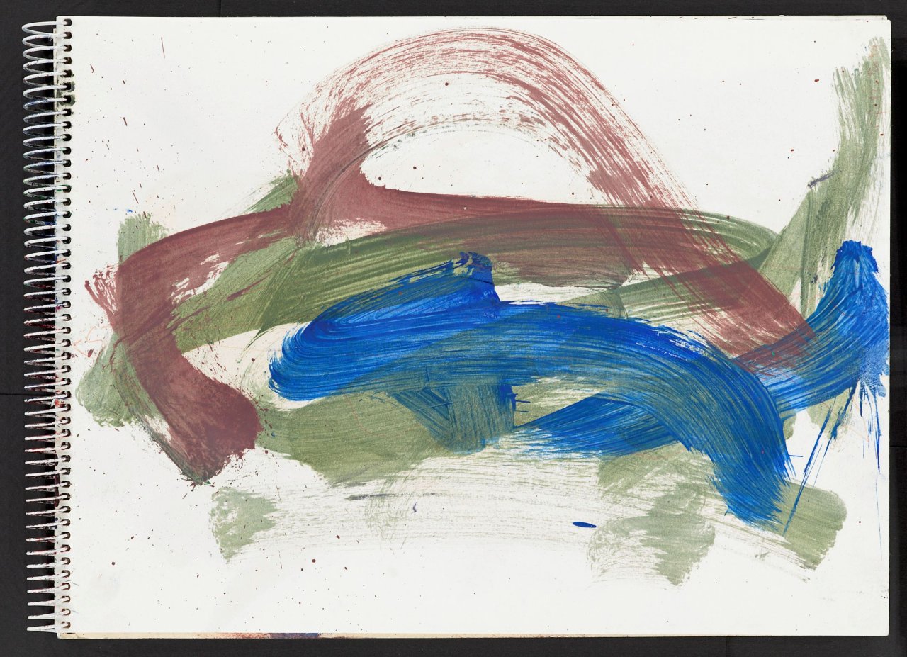Auf diesem Bild ist das folgende Kunstwerk zu sehen: Raimer Jochims. „Malbuch Krieg III“. 1990/91.