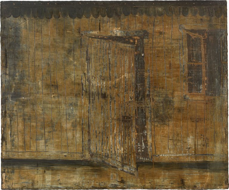 Auf diesem Bild ist das folgende Kunstwerk zu sehen: Norbert Schwontkowski. Schuppen. 1997.