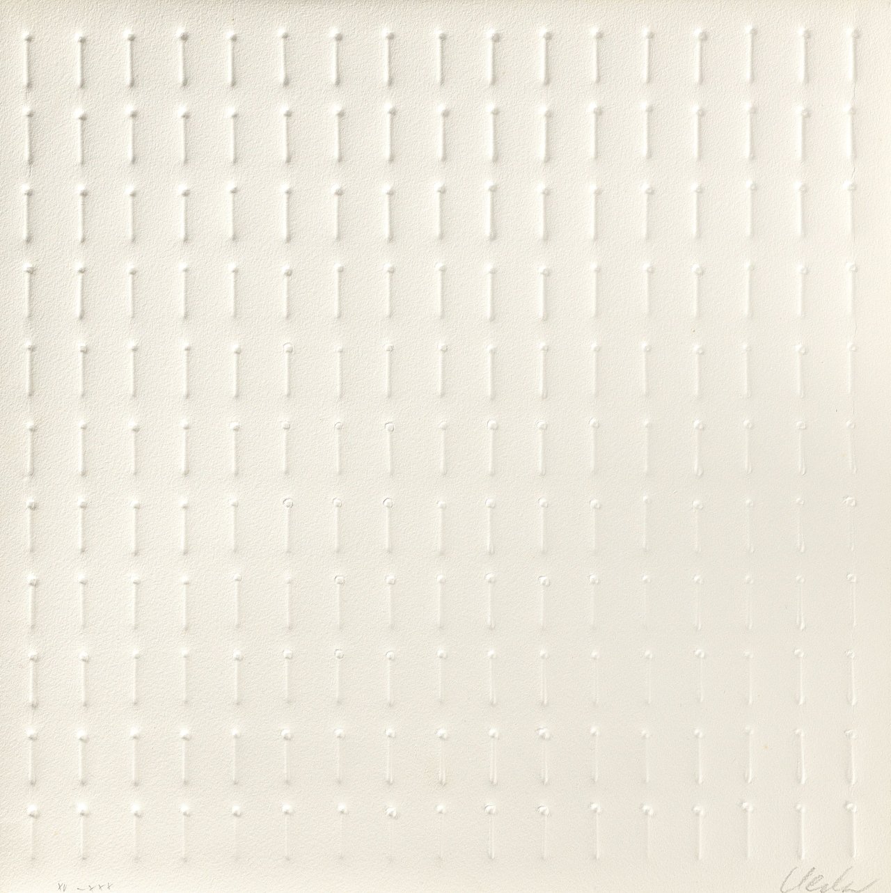 Auf diesem Bild ist das folgende Kunstwerk zu sehen: Günther Uecker. „UECKER“. 1970.